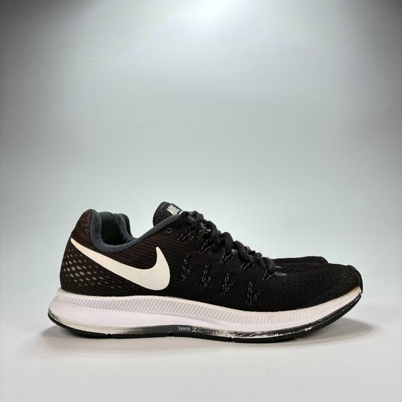 Nike Air Zoom Pegasus 33 Black Running Shoes Sneakers 831356-001 Womens Size 7.5 - Picture 1 of 10